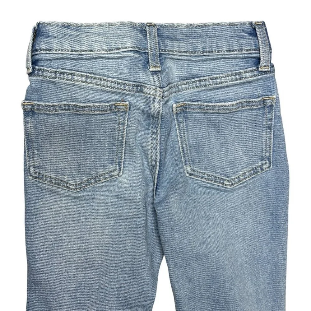 Old Navy Girls Flare Leg Jeans Size 8 Distressed Light Wash